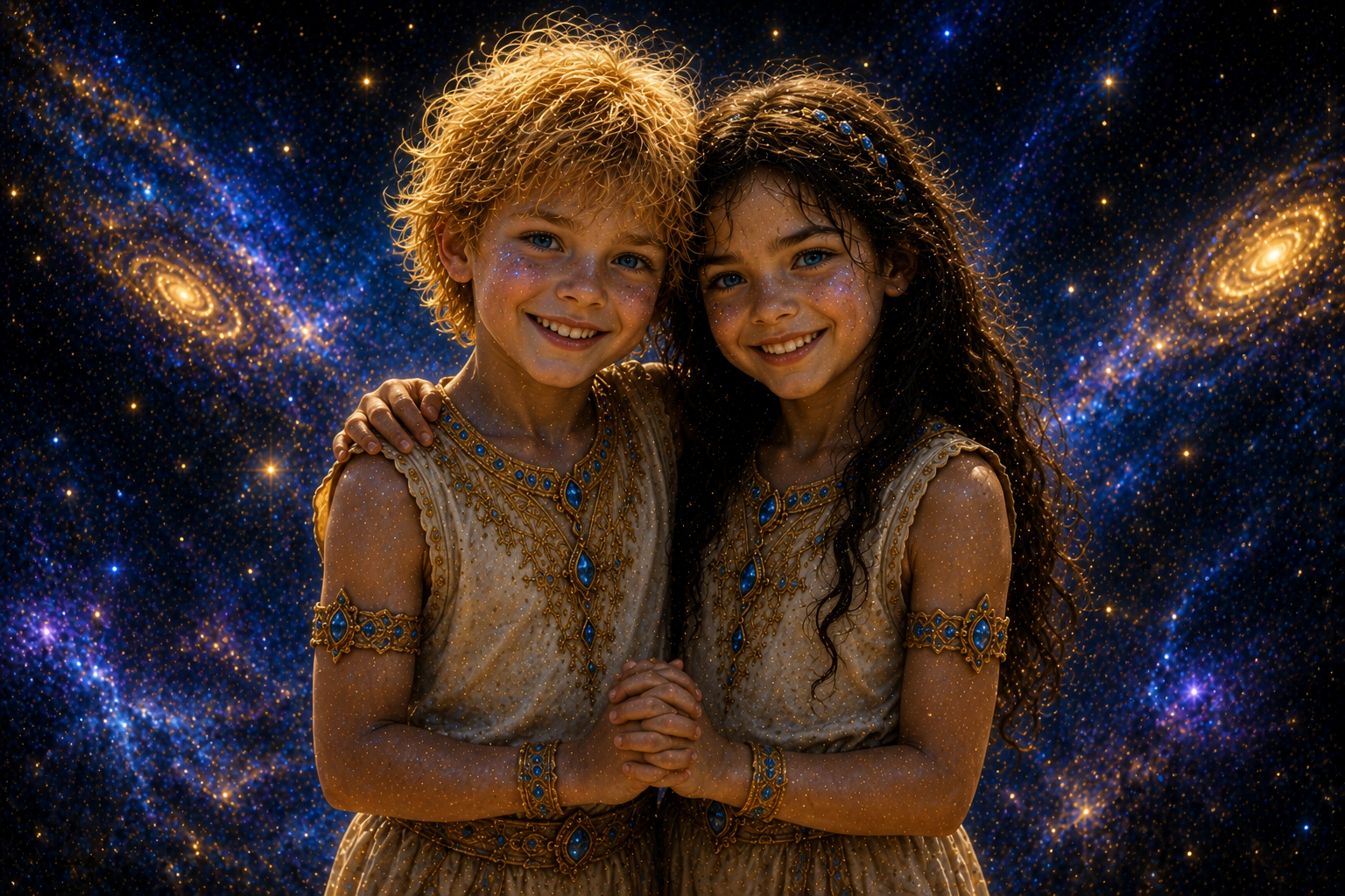 The Beginning: official Movie One artwork establishing the pre-time, cosmic scale of Space and the visual language of indigo creation.