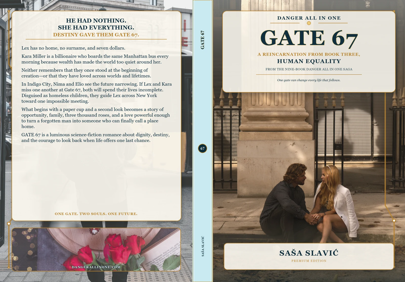 Complete Gate 67 hardcover back, spine, and front wrap