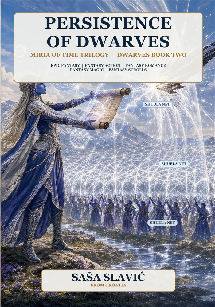 Front cover for Miria of Time Book Two, Persistence of Dwarves