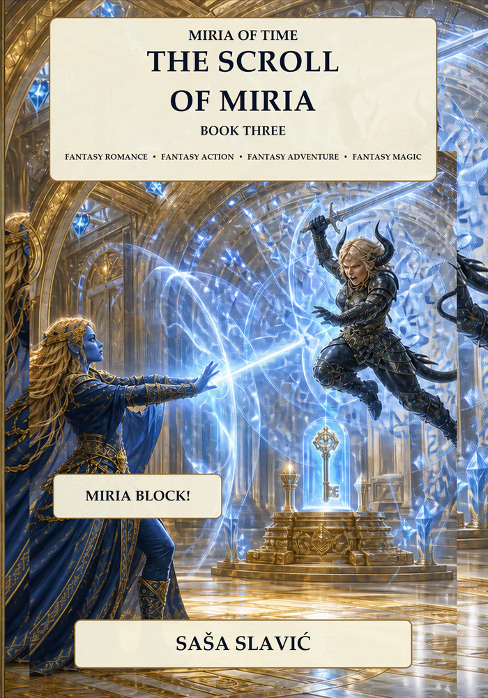 Front cover for Miria of Time Book Three, The Scroll of Miria
