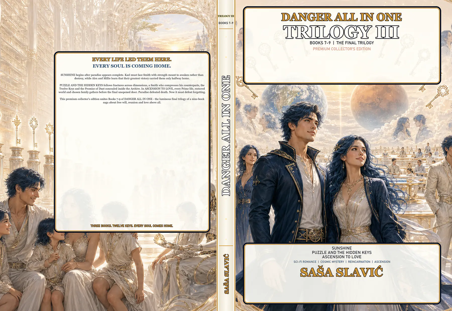 Complete wrap cover for Danger All In One Trilogy III Collector's Edition, Books 7, 8, and 9